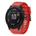 For Garmin Fenix 6X Sapphire 26mm Quick Release Silicone Watch Band(Red)