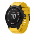 For Garmin Fenix 6X Sapphire 26mm Quick Release Silicone Watch Band(Yellow)