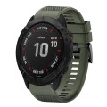 For Garmin Fenix 6X Sapphire 26mm Quick Release Silicone Watch Band(Army Green)