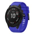 For Garmin Fenix 6X Sapphire 26mm Quick Release Silicone Watch Band(Dark Blue)