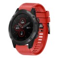 For Garmin Fenix 5X Plus 26mm Quick Release Silicone Watch Band(Red)