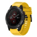 For Garmin Fenix 5X Plus 26mm Quick Release Silicone Watch Band(Yellow)