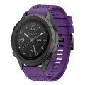 For Garmin MARQ Commander 22mm Quick Release Silicone Watch Band(Purple)