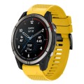 For Garmin Quatix 7 Pro 22mm Quick Release Silicone Watch Band(Yellow)