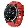 For Garmin Quatix 7 22mm Quick Release Silicone Watch Band(Red)