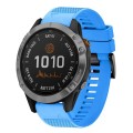 For Garmin Fenix 7 Pro 47mm 22mm Quick Release Silicone Watch Band(Sky Blue)