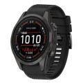 For Garmin Epix Pro 47mm 22mm Quick Release Silicone Watch Band(Black)