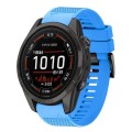 For Garmin Epix Pro 47mm 22mm Quick Release Silicone Watch Band(Sky Blue)