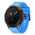 For Garmin MARQ Athlete Gen 2 22mm Quick Release Silicone Watch Band(Sky Blue)