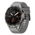 For Garmin MARQ Adventurer Gen 2 22mm Quick Release Silicone Watch Band(Grey)