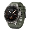 For Garmin MARQ Adventurer Gen 2 22mm Quick Release Silicone Watch Band(Army Green)