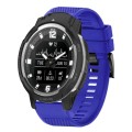 For Garmin Instinct Crossover 22mm Quick Release Silicone Watch Band(Dark Blue)