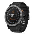 For Garmin Fenix 7 22mm Quick Release Silicone Watch Band(Black)