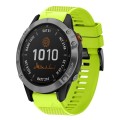 For Garmin Fenix 7 22mm Quick Release Silicone Watch Band(Lime Green)
