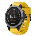 For Garmin Fenix 7 Solar 22mm Quick Release Silicone Watch Band(Yellow)