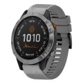For Garmin Fenix 7 Solar 22mm Quick Release Silicone Watch Band(Grey)