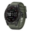 For Garmin Fenix 7 Sapphire Solar 22mm Quick Release Silicone Watch Band(Army Green)