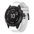 For Garmin Fenix 6 Pro 22mm Quick Release Silicone Watch Band(White)