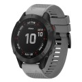 For Garmin Fenix 6 Pro 22mm Quick Release Silicone Watch Band(Grey)