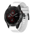 For Garmin Fenix 5 22mm Quick Release Silicone Watch Band(White)
