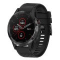 For Garmin Fenix 5 22mm Quick Release Silicone Watch Band(Black)
