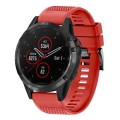 For Garmin Fenix 5 22mm Quick Release Silicone Watch Band(Red)