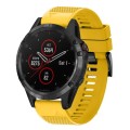 For Garmin Fenix 5 22mm Quick Release Silicone Watch Band(Yellow)