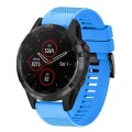 For Garmin Fenix 5 22mm Quick Release Silicone Watch Band(Sky Blue)