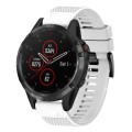 For Garmin Fenix 5 Plus 22mm Quick Release Silicone Watch Band(White)