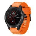 For Garmin Fenix 5 Plus 22mm Quick Release Silicone Watch Band(Orange)