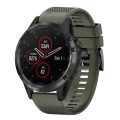 For Garmin Fenix 5 Plus 22mm Quick Release Silicone Watch Band(Army Green)
