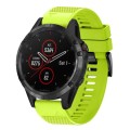For Garmin Fenix 5 Plus 22mm Quick Release Silicone Watch Band(Lime Green)
