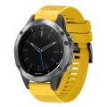 For Garmin Quatix 5 22mm Quick Release Silicone Watch Band(Yellow)