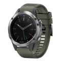 For Garmin Quatix 5 22mm Quick Release Silicone Watch Band(Army Green)