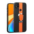 For Xiaomi Redmi 9C Magnetic Litchi Leather Back Phone Case with Holder(Orange)
