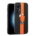 For Xiaomi Redmi K50 Ultra Magnetic Litchi Leather Back Phone Case with Holder(Orange)