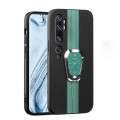 For Xiaomi Mi CC9 Pro Magnetic Litchi Leather Back Phone Case with Holder(Green)