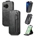 For Sharp Aquos Sense8 Zipper Wallet Vertical Flip Leather Phone Case(Black)