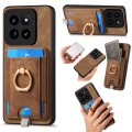 For Xiaomi  14 Pro Retro Splitable Magnetic Card Bag Leather Phone Case(Brown)