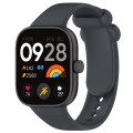 For Redmi Watch 4 Solid Color Liquid Silicone Watch Band(Dark Gray)