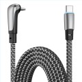 ENKAY PD65W Elbow Type-C to Type-C Fast Charging Data Braid Cable with Indicator Light, Length:1.2m
