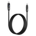 ENKAY PD30W Type-C to 8 Pin Fast Charging Data Silicone Cable with LED Display, Length:1m(Black)