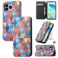 For UMIDIGI G5 CaseNeo Colorful Magnetic Leather Phone Case(Rhombus Mandala)