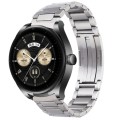 For Huawei Watch Ultimate / Buds H-Shaped Folding Buckle Stainless Steel Metal Watch Band(Silver)