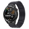 For Huawei Watch GT Runner H-Shaped Folding Buckle Stainless Steel Metal Watch Band(Black)