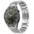 For Huawei Watch GT3 SE H-Shaped Folding Buckle Stainless Steel Metal Watch Band(Silver)