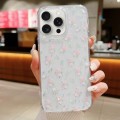 For iPhone 15 Pro Max Spring Garden Epoxy TPU Phone Case(F05 Pink and White Flowers)