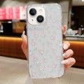 For iPhone 14 Spring Garden Epoxy TPU Phone Case(F05 Pink and White Flowers)