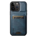 For iPhone 12 Pro Max Suteni H02 Leather Wallet Stand Back Phone Case(Blue)