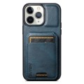 For iPhone 11 Pro Suteni H02 Leather Wallet Stand Back Phone Case(Blue)